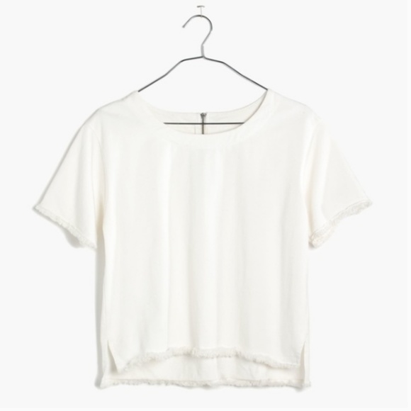 Madewell Tops - Madewell white cropped tee L